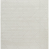 Empire Off White Braided Stripped Geometric Rug