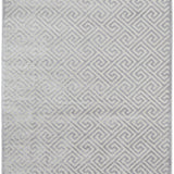 Empire Silver Greek Key Pattern Rug