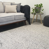 Essence Scandinavian Beige Silver Felted Wool Rug