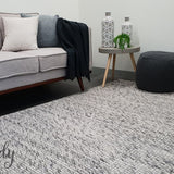 Essence Scandinavian Grey Felted Wool Rug
