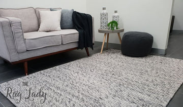 Essence Scandinavian Grey Felted Wool Rug