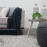 Essence Scandinavian Grey Felted Wool Rug