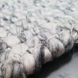 Essence Scandinavian Grey Felted Wool Rug