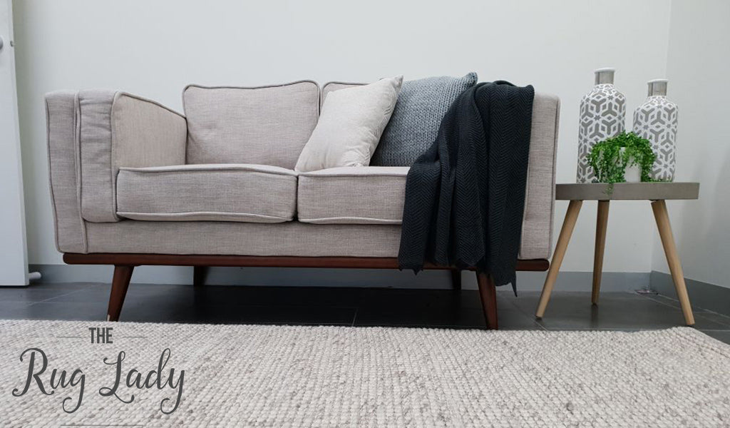 Darcy Light Grey Felted Wool Rug | Best Sellers | The Rug Lady