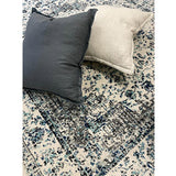 Awaken Ivory Blue Black Oriental Rug