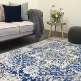 Awaken Navy Medallion Rug