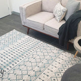 Awaken Blue Grey Tribal Rug