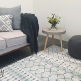 Awaken Blue Grey Tribal Rug