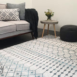 Awaken Blue Grey Tribal Rug