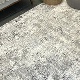 Eliza Grey Distressed Abstract Transitional Rug