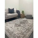 Eliza Beige Grey Medallion Transitional Rug