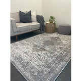 Eliza Beige Grey Medallion Transitional Rug