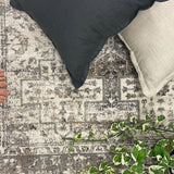 Eliza Beige Grey Medallion Transitional Rug