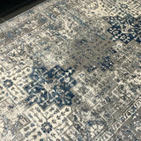 Eliza Blue Grey Medallion Transitional Rug