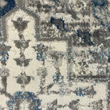 Eliza Blue Grey Medallion Transitional Rug