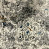 Eliza Blue Grey Distressed Medallion Transitional Rug