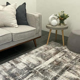 Eliza Beige Grey Distressed Abstract Rug