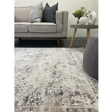 Eliza Grey Oriental Distressed Transitional Rug