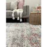 Eliza Blue Multicolour Distressed Transitional Rug