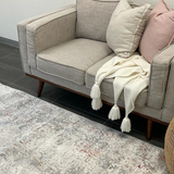 Eliza Blue Multicolour Distressed Transitional Rug