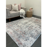 Eliza Blue Multicolour Distressed Transitional Rug