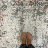 Eliza Blue Multicolour Distressed Transitional Rug