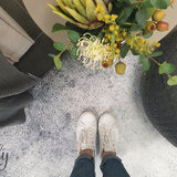 Spirit Grey Flower Distressed Rug