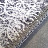 Spirit Grey Flower Distressed Rug