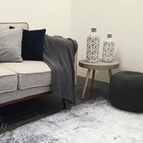 Spirit Grey Flower Distressed Rug