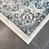 Freedom Grey Blue Medallion Pattern Rug