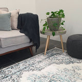 Freedom Grey Blue Medallion Pattern Rug