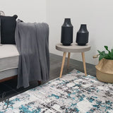 Freedom Grey Blue Abstract Pattern Rug