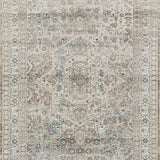 Grace Beige Medallion Faded Wash Transitional Rug