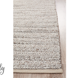Harvey Natural Beige Textured Wool Rug