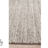 Harvey Natural Beige Textured Wool Rug