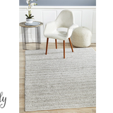 Harvey Silver Textured Wool Rug