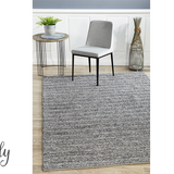 Harvey Grey Textured Wool Rug