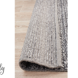 Harvey Grey Textured Wool Rug