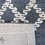 Harlow Navy Lattice Flatweave Rug