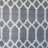 Harlow Navy Lattice Flatweave Rug
