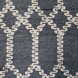 Harlow Navy Lattice Flatweave Rug