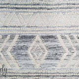 Harlow Silver Tribal Felted Wool Rug
