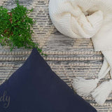 Harlow Silver Tribal Felted Wool Rug