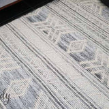 Harlow Silver Tribal Felted Wool Rug