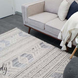 Harlow Silver Tribal Felted Wool Rug