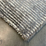 Harmony Grey White Striped Viscose Rug