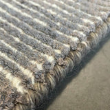 Harmony Grey White Striped Viscose Rug