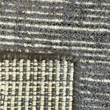 Harmony Grey White Striped Viscose Rug