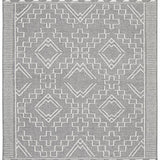 Harlow Grey Tribal Felted Wool Rug