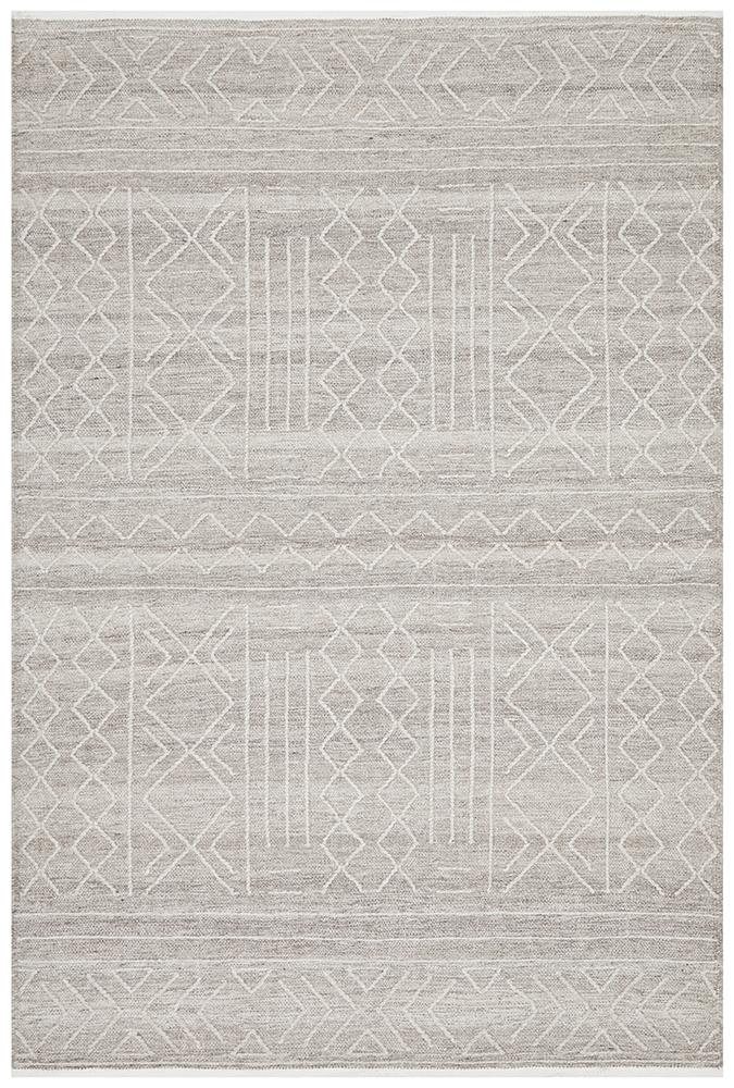 Harlow Natural Ethnic Felted Wool Rug